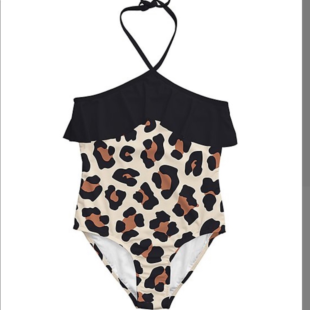 NWT 🤎🖤halter leopard-print swimsuit